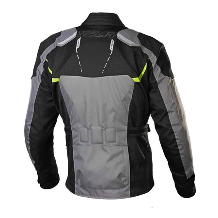 Kurtka tekstylna SECA ORKAN TITANIUM grafitowy czarny żółty fluo