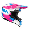 Kask cross AIROH WRAAAP VISION PINK GLOSS biały niebieski różowy