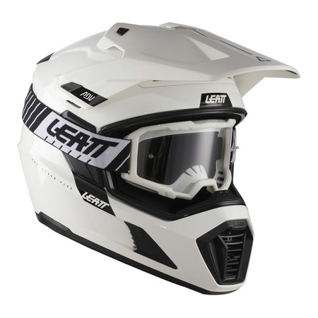 Kask cross z goglami LEATT ADV 7.5 WHITE biały