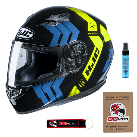 Kask integralny HJC CS-15 MARTIAL BLACK/BLUE/YELLOW niebieski żółty fluo czarny
