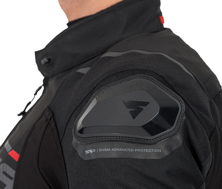 Kurtka tekstylna SHIMA SOLID 2.0 RED czarny czerwony