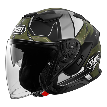 Kask otwarty SHOEI J-CRUISE 3 WHIZZY TC-11 czarny zielony srebrny