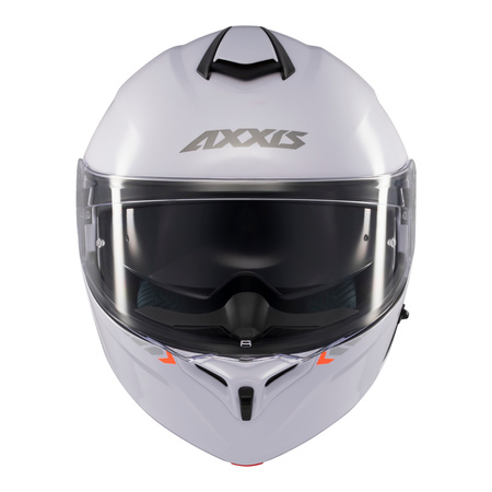 Kask szczękowy AXXIS STORM S SV SOLID A0 GLOSS PEARL WHITE biały