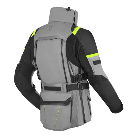 Kurtka tekstylna SECA ARRAKIS III TITANIUM szary żółty fluo czarny