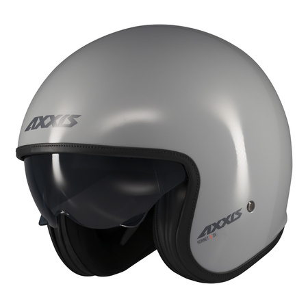 Kask otwarty AXXIS HORNET S SV SOLID A2 GLOSS GREY szary