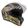 Kask integralny NZI TRENDY FLAG BLACK GOLD MATT czarny złoty