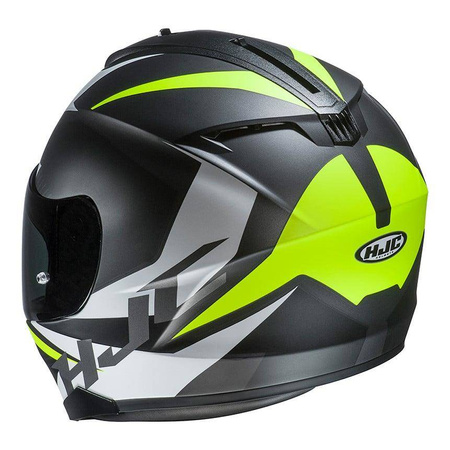 Kask integralny HJC C70 TROKY BLACK/FLO GREEN czarny biały zielony fluo