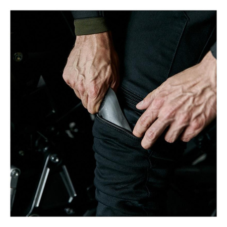 Jeansy motocyklowe REBELHORN EAGLE III SLIM FIT BLACK czarny