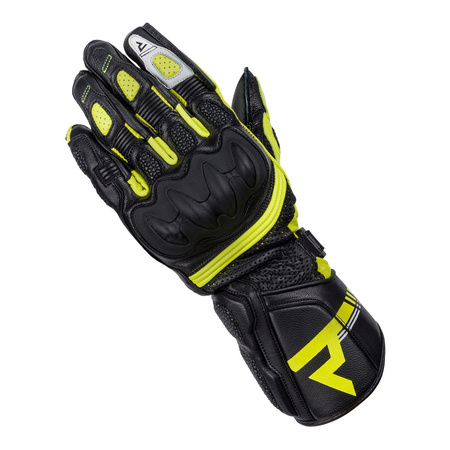 Rękawice sportowe damskie REBELHORN ST LONG LADY BLACK/GREY/FLO YELLOW czarny szary żółty fluo