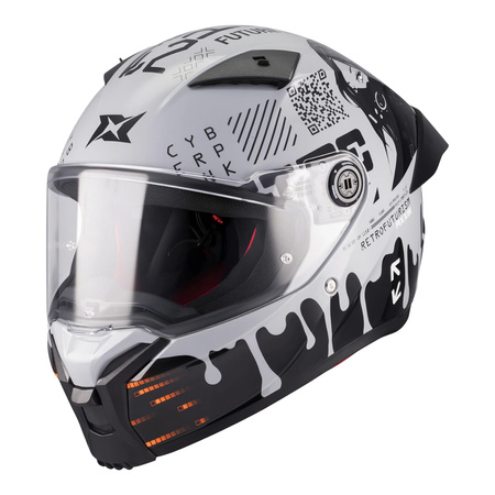 Kask integralny AXXIS FENIX CYBERPUNK C4 GLOSS szary czarny