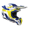 Kask cross AIROH TWIST 3 DYNASTY BLUE YELLOW GLOSS biały niebieski żółty