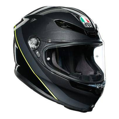 Kask integralny AGV K6 MINIMAL GREY/YELLOW FLUO szary żółty fluo czarny