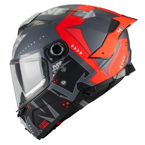Kask integralny MT THUNDER 4 R SV CANVAS C5 MATT czarny szary czerwony