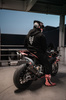 Bluza z motorem REBELRUSH NIGHTGLOW BLUEPRINT czarny