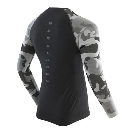 Koszulka termoaktywna REBELHORN FREEZE II CAMO czarny szary
