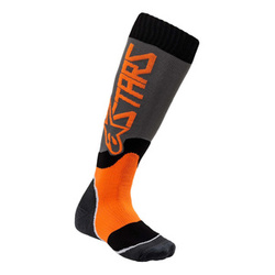 Skarpety dziecięce ALPINESTARS MX PLUS-2 JUNIOR COOL GREY/FLUO ORANGE szary pomarańczowy fluo