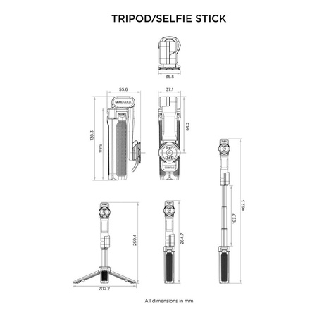 Statyw QUAD LOCK Tripod/Selfie Stick czarny