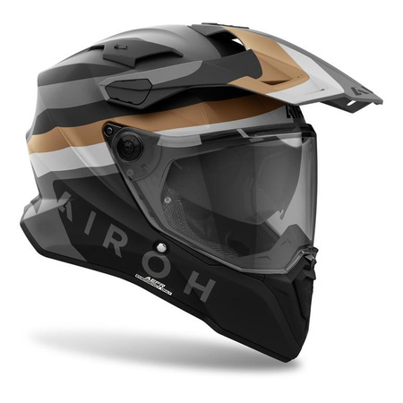 Kask integralny AIROH COMMANDER 2 DOOM GOLD MATT czarny szary złoty