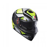 Kask integralny AGV K3 SV LIQUEFY GREEN czarny srebrny zielony fluo