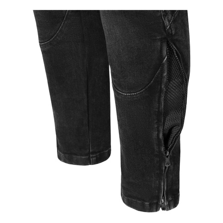 Jeansy motocyklowe SECA SQUARE II SHORT BLACK czarny