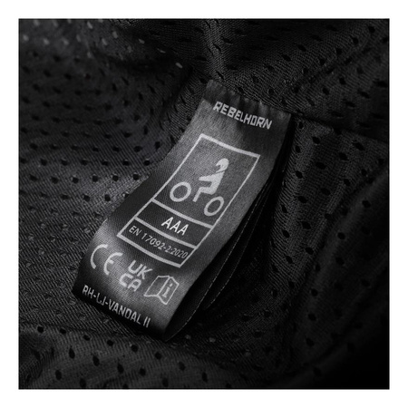 Kurtka skórzana REBELHORN VANDAL 2 BLACK/GREY/FLUO YELLOW czarny szary żółty fluo