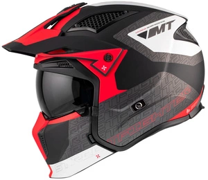 Kask otwarty MT STREETFIGHTER SV S TOTEM MATT PEARL RED czerwony szary czarny