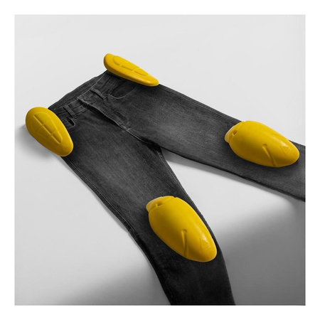 Jeansy motocyklowe REBELHORN CLASSIC MONOLAYER WASHED BLACK czarny