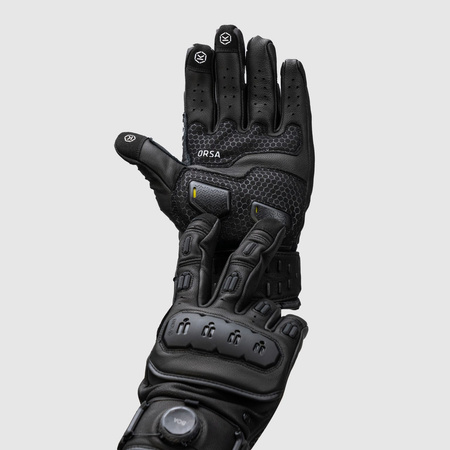Rękawice miejskie KNOX ORSA LEATHER MK3 BLACK czarny