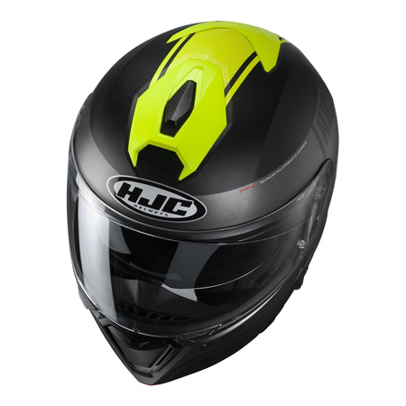 Kask szczękowy HJC I90 DAVAN BLACK/FLO YELLOW czarny żółty fluo