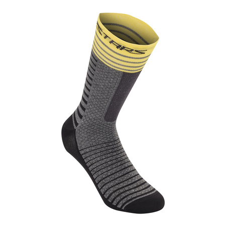 Skarpety termoaktywne ALPINESTARS DROP 19 GREY/YELLOW szary żółty