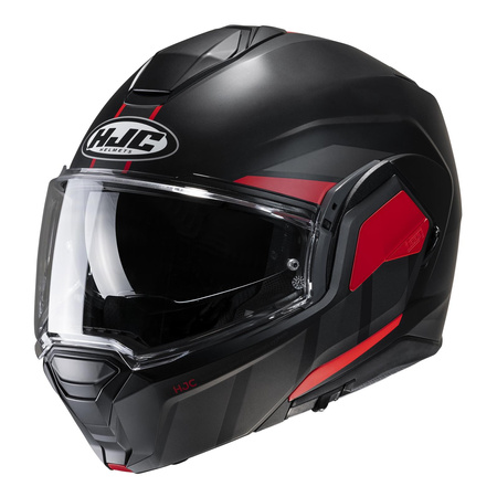 Kask szczękowy HJC I100 BEIS BLACK/RED czarny czerwony