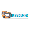 Gogle motocyklowe IMX SAND ORANGE MATT/BLUE/WHITE SZYBA ORANGE IRIDIUM + CLEAR pomarańczowy niebieski biały