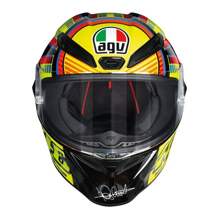 Kask integralny AGV VELOCE S SOLELUNA żółty fluo czarny pomarańczowy niebieski