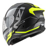 Kask szczękowy NZI COMBI 3 DUO ORBE BLACK ANTRACITE YELLOW MATT szary żółty