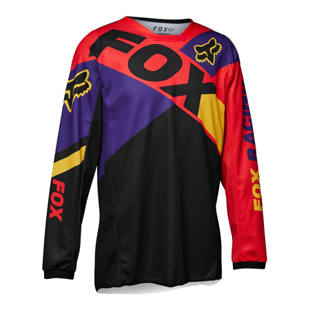 Bluza cross dziecięca FOX JUNIOR 180 XPOZR MULTI czarny czerwony fioletowy żółty