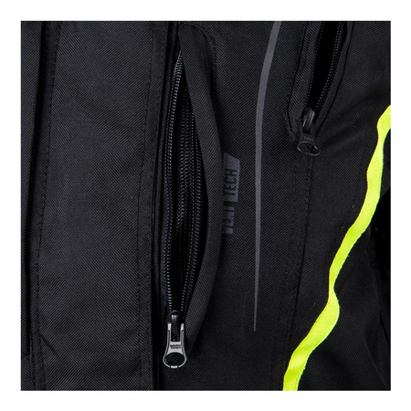 Kurtka tekstylna damska OZONE SAHARA LADY BLACK/FLO YELLOW czarny żółty fluo
