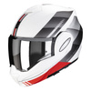Kask szczękowy SCORPION EXO-TECH EVO GENRE MATT WHITE/SILVER/RED biały srebrny czerwony