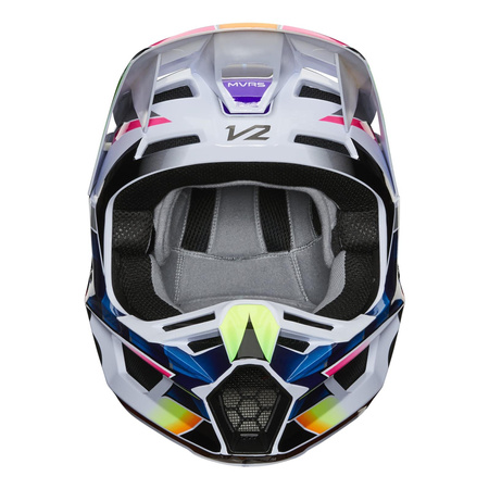 Kask cross FOX V2 KRESA MULTI biały granatowy czerwony różowy zielony fluo