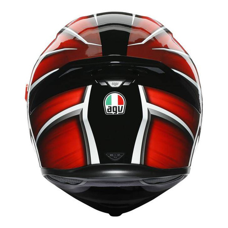 Kask integralny AGV K5 S TEMPEST RED czerwony czarny biały