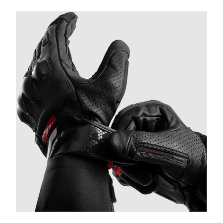 Rękawice miejskie REBELHORN DEFENDER BLACK/RED czarny czerwony