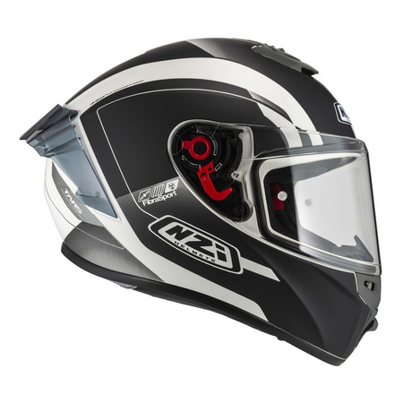 Kask integralny NZI TRENDY ELEGANCE WHITE BLACK TINTED MATT biały czarny