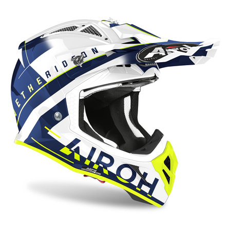 Kask cross AIROH AVIATOR ACE AMAZE BLUE GLOSS niebieski żółty fluo