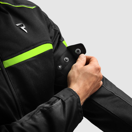 Kurtka tekstylna REBELHORN ECHO BLACK/FLUO YELLOW czarny żółty fluo