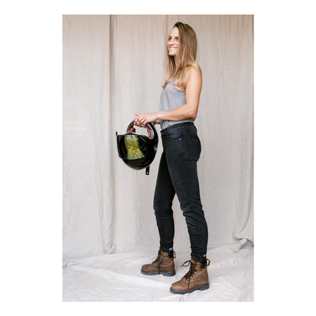Jeansy motocyklowe damskie BROGER FLORIDA WASHED BLACK czarny