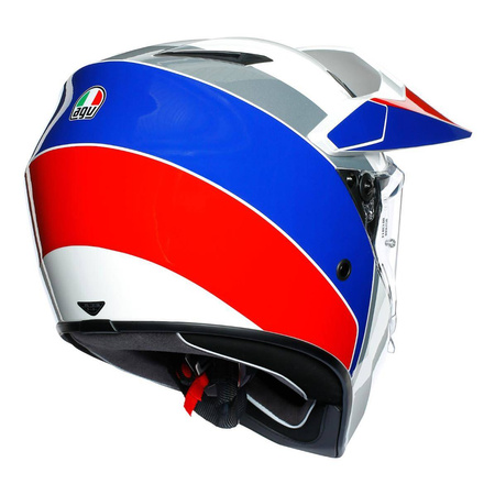 Kask integralny AGV AX9 ATLANTE WHITE/BLUE/RED biały niebieski czerwony