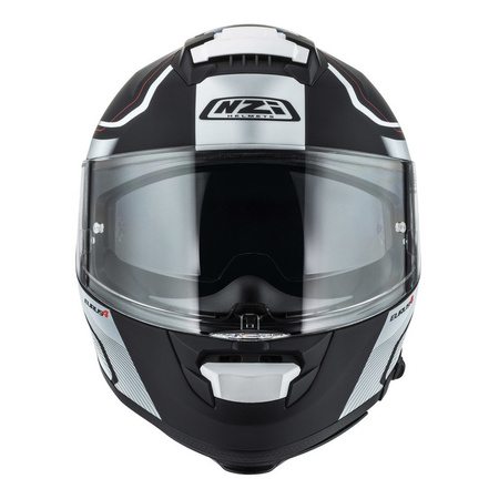 Kask integralny NZI EURUS 4 STREAM CHARMENT BLACK WHITE TINTED S MATT czarny biały
