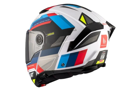 Kask szczękowy MT ATOM 2 SV BAST WHITE/BLUE/RED biały niebieski czerwony czarny