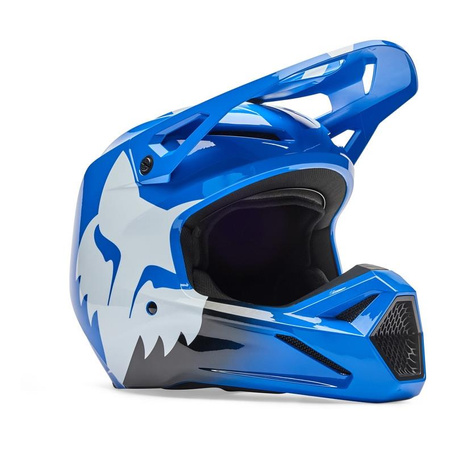 Kask cross FOX V1 SHIELD BLUE niebieski biały