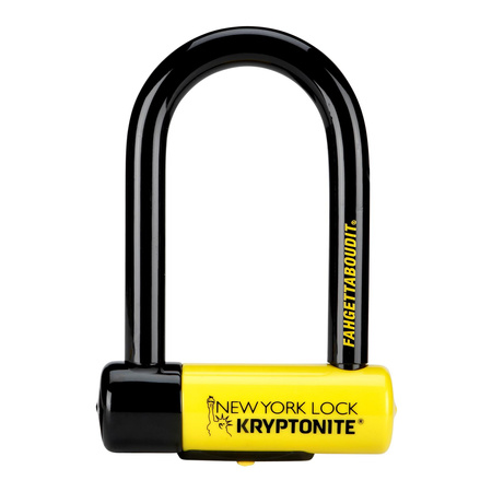 Zapięcie U-Lock KRYPTONITE NEW YORK FAGHETTABOUDIT MINI 8,3CM X 15,3CM czarny żółty