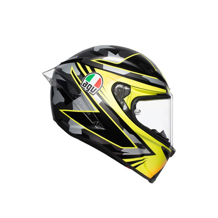 Kask integralny AGV CORSA R MIR WINTER TEST 2018 żółty czarny szary